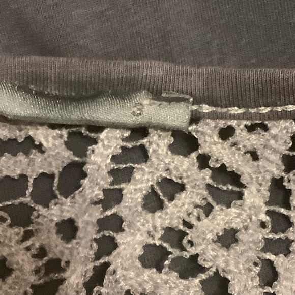 ANGELS NEVER DIE DENIM PATCHWORK/ LACE/ SLEEVELESS/ V-NECK MIDI DRESS/ Size 3 - Picture 11 of 11